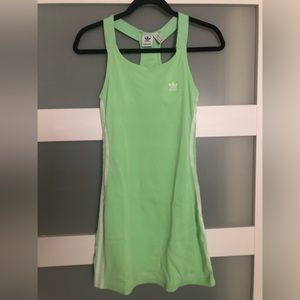ADIDAS Summer Active Tank Racerback Mint Green Dress XS Built in Bra NWOT